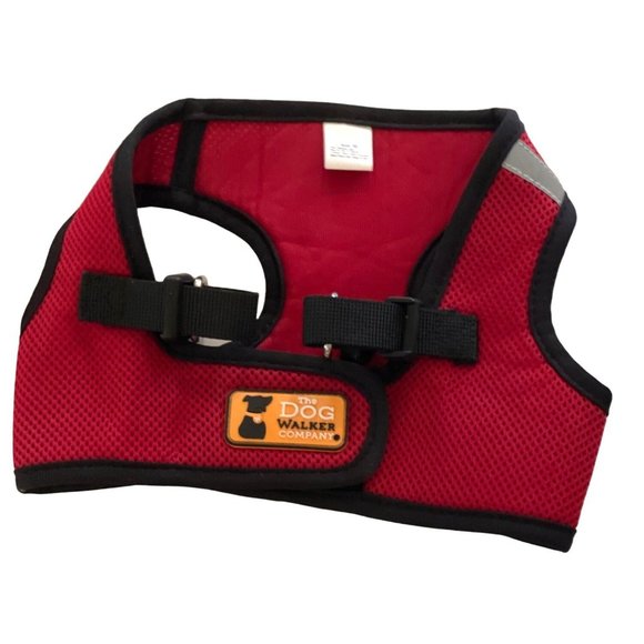 Dog Walker Company Harness Size Medium Dog or Puppy Bright Red Mesh 15 - 20 lbs - Picture 1 of 5